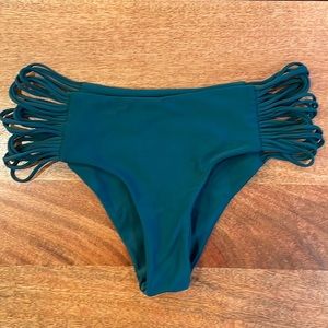 Mikoh Forest Green Bikini Bottoms. Small